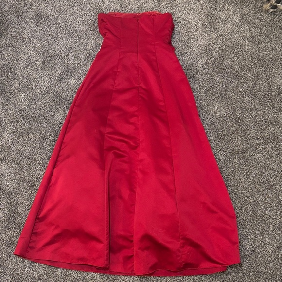 David's Bridal Strapless Scarlet Dress - Picture 3 of 4